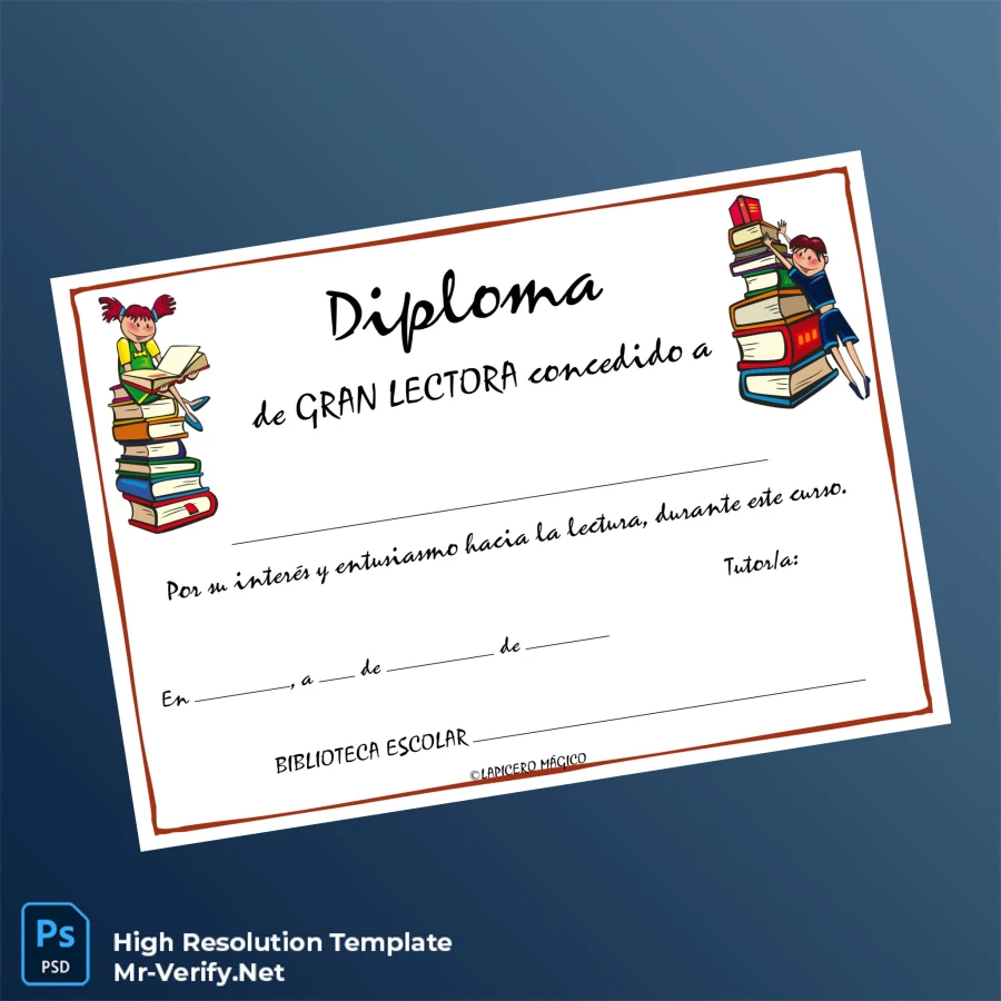 Spain School Library Great Reader Diploma-page2 Printable Spain School Library Great Reader Diploma page 2 Image Preview - PrintDocs