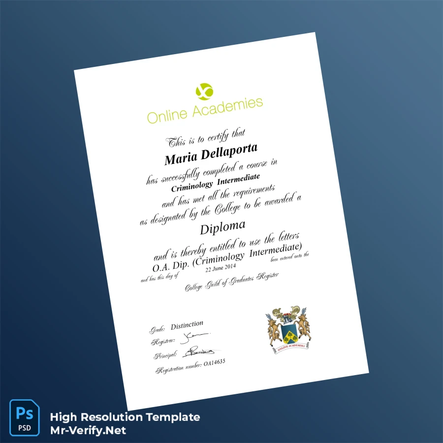 UK College of Online Academies Diploma in Criminology Intermediate Template Printable UK College of Online Academies Diploma in Criminology Intermediate Template Image Preview - PrintDocs