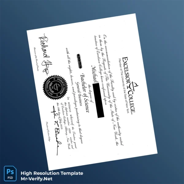 USA Excelsior College Bachelor of Science in General Business Template Printable USA Excelsior College Bachelor of Science in General Business Template Image Preview - PrintDocs