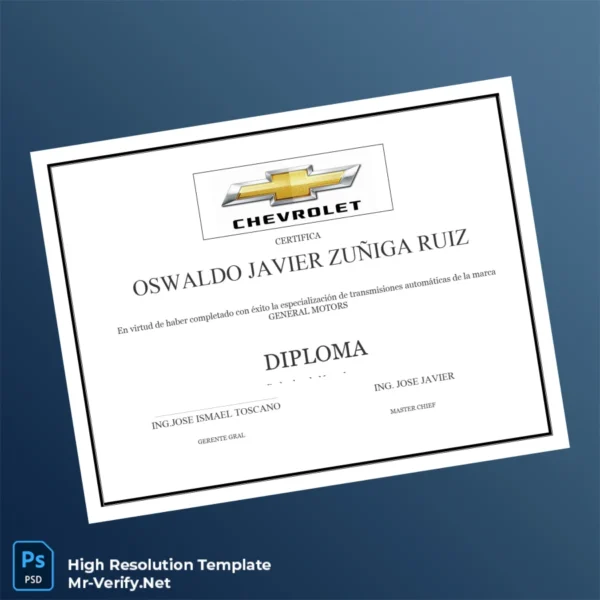 USA General Motors Diploma in Automatic Transmissions Printable USA General Motors Diploma in Automatic Transmissions Image Preview - PrintDocs