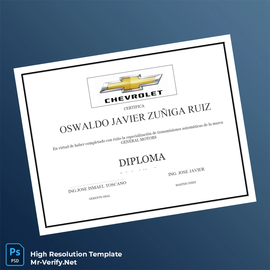 USA General Motors Diploma in Automatic Transmissions Printable USA General Motors Diploma in Automatic Transmissions Image Preview - PrintDocs