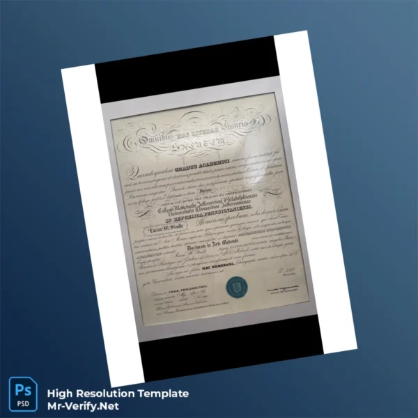 USA Jefferson Medical College Doctor of Medicine Diploma Printable USA Jefferson Medical College Doctor of Medicine Diploma Image Preview - PrintDocs