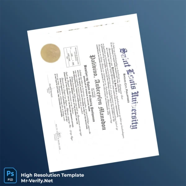 USA Saint Louis University Diploma Template Printable USA Saint Louis University Diploma Template Image Preview - PrintDocs