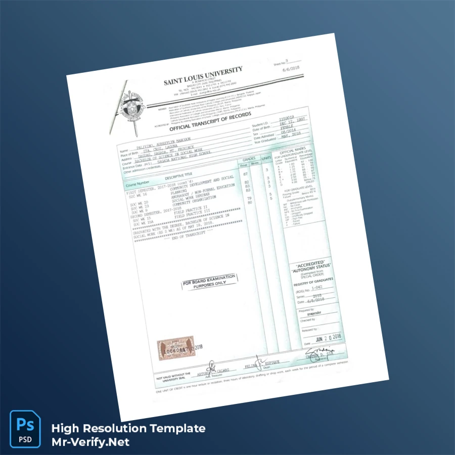 USA Saint Louis University Diploma Template-page4 Printable USA Saint Louis University Diploma Template page 4 Image Preview - PrintDocs