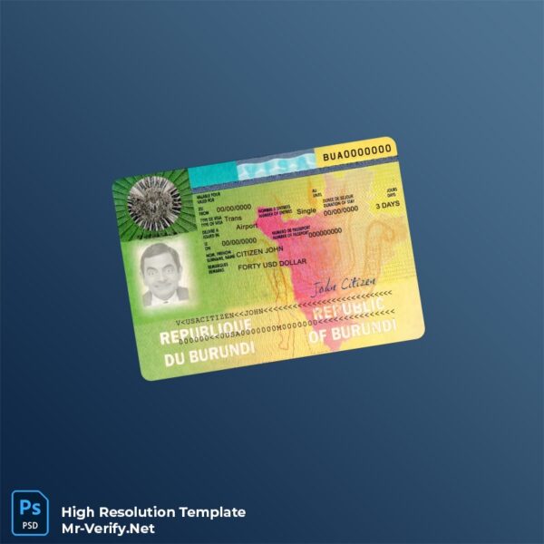 Tanzania visa PSD template v1 - blank visa template Tanzania visa PSD template v1 - editable visa psd template